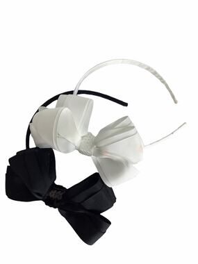 Girl’s Lot 2 White & Black Sequined Bow Headbands